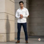 Mens Corduroy Shirt Essential with Brown Elbow Patches – Mens Corduroy Shirt – photo 4