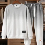 Mens gradient tracksuit set featuring an essential ombre sweatshirt and matching jogger – mens gradient tracksuit – photo 1