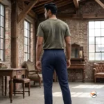 Mens navy blue track pants featuring signature athletic styling – navy blue track pants – photo 3