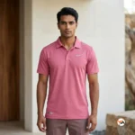 Mens Pink Polo Shirt Ultimate Athletic Top – Mens Pink Polo – photo 1