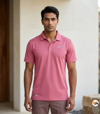 Mens Pink Polo Shirt Ultimate Athletic Top – Mens Pink Polo – photo 1