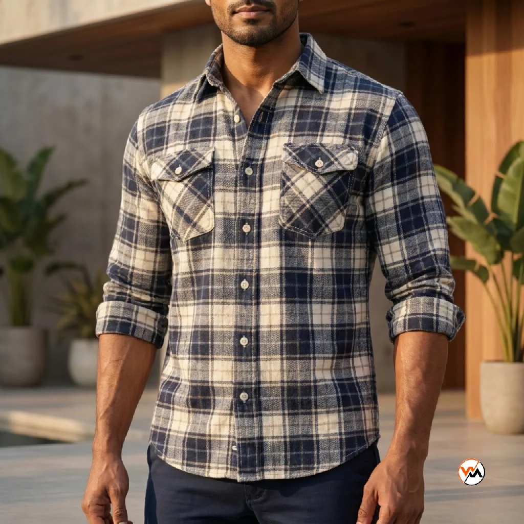 Mens Plaid Flannel Shirt - Ultimate Casual Menswear Staple – mens plaid flannel shirt – photo 1