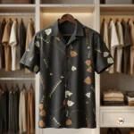 Mens Printed Casual Shirt Featuring An Exclusive Floral Botanical Print – mens printed casual shirt – photo 2