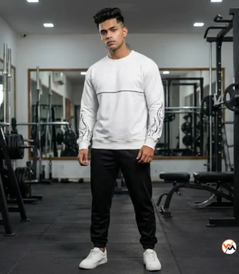 Mens tracksuit features an exclusive flame sleeve design for daily wear – mens tracksuit – photo 1