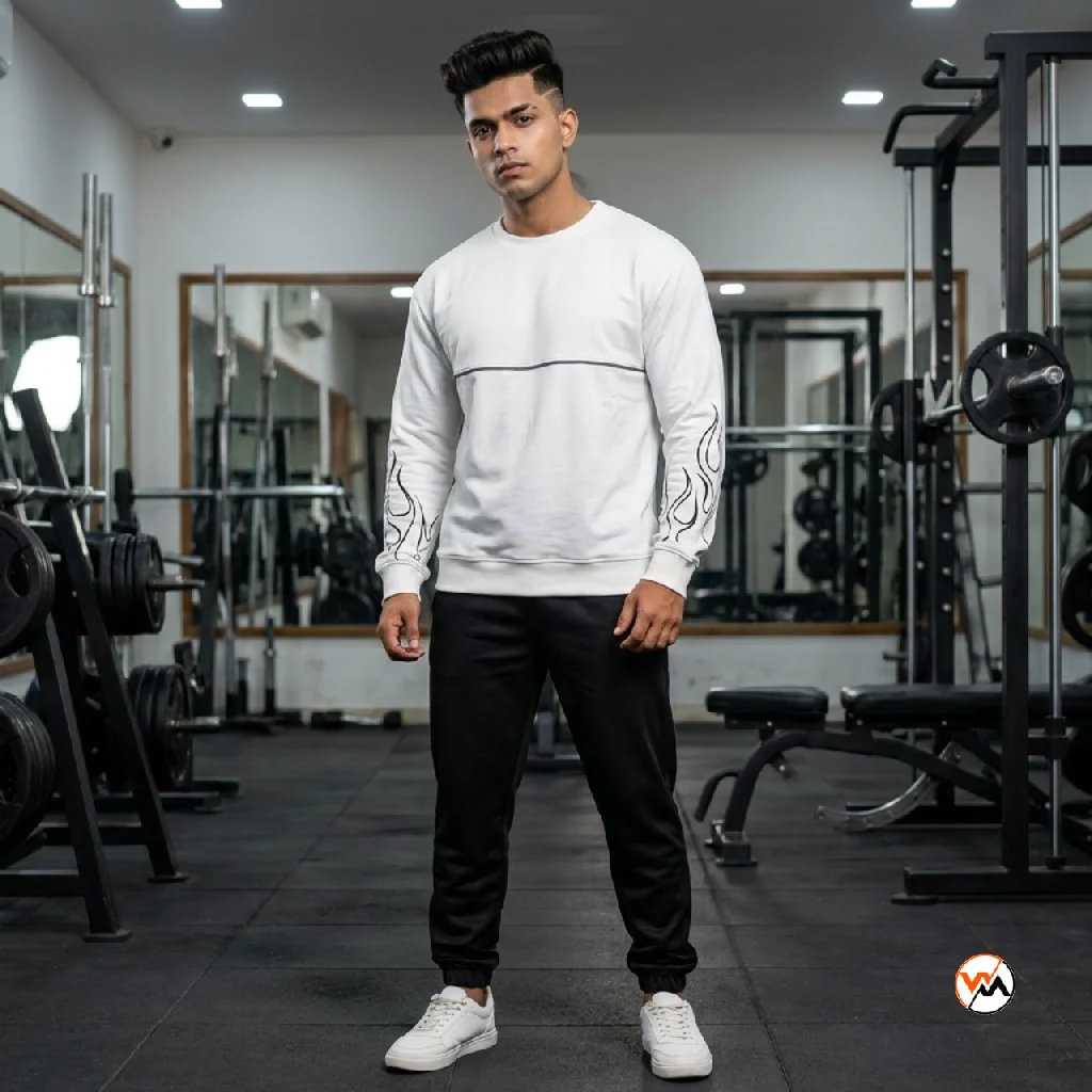 Mens tracksuit features an exclusive flame sleeve design for daily wear – mens tracksuit Mens tracksuit features an exclusive flame sleeve design for daily wear – mens tracksuit – photo 1