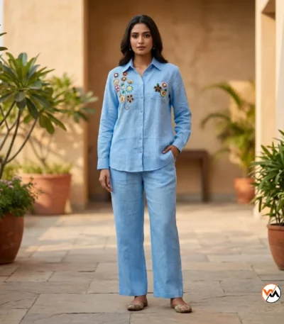 NEW MIU Blue Co-ord Sets for Women – Blue Co-ord Sets – photo 1