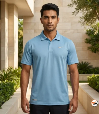 Nike Blue Polo T-Shirt For Men – Blue Polo T-Shirt – photo 1