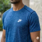 Nike mens blue t shirt essential athletic wear – mens blue t shirt – photo 1