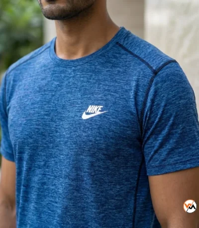 Nike mens blue t shirt essential athletic wear – mens blue t shirt – photo 1