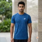 Nike mens blue t shirt essential athletic wear – mens blue t shirt – photo 4
