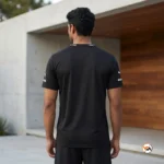 Puma black t shirt for men with contrast white branding and crew neckline – black t shirt – photo 4