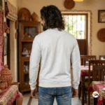 Signature White T-Shirt For Men With Rhinestones – White T-Shirt For Men – photo 4
