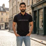Tommy Hilfiger Black Mens Polo Shirt – Mens Polo Shirt – photo 1