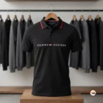 Tommy Hilfiger Black Mens Polo Shirt – Mens Polo Shirt – photo 2