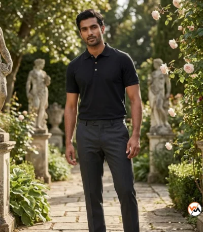 Ultimate Black Polo T-Shirt for Men – Black Polo T-Shirt – photo 1