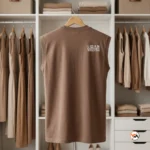 Ultimate brown sleeveless t shirt for men with graphic print – sleeveless t shirt – photo 1