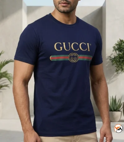Ultimate Designer Navy Blue T-Shirt for Men – Designer Navy Blue T-Shirt – photo 1