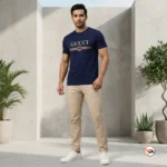 Ultimate Designer Navy Blue T-Shirt for Men – Designer Navy Blue T-Shirt – photo 4