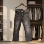 Ultimate distressed dark grey jeans for men featuring classic styling – distressed dark grey jeans – photo 2