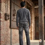 Ultimate distressed dark grey jeans for men featuring classic styling – distressed dark grey jeans – photo 3