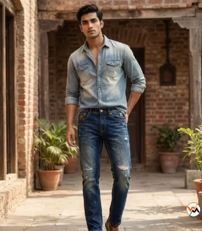 Ultimate distressed denim jeans for men featuring classic styling – distressed denim jeans – photo 1