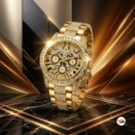 Ultimate Gold Diamond Watch for Men with Ornate Chronograph Dial – Gold Diamond Watch – photo 1
