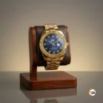 Ultimate Gold Luxury Watch with Blue Diamond Dial – gold luxury watch – photo 3
