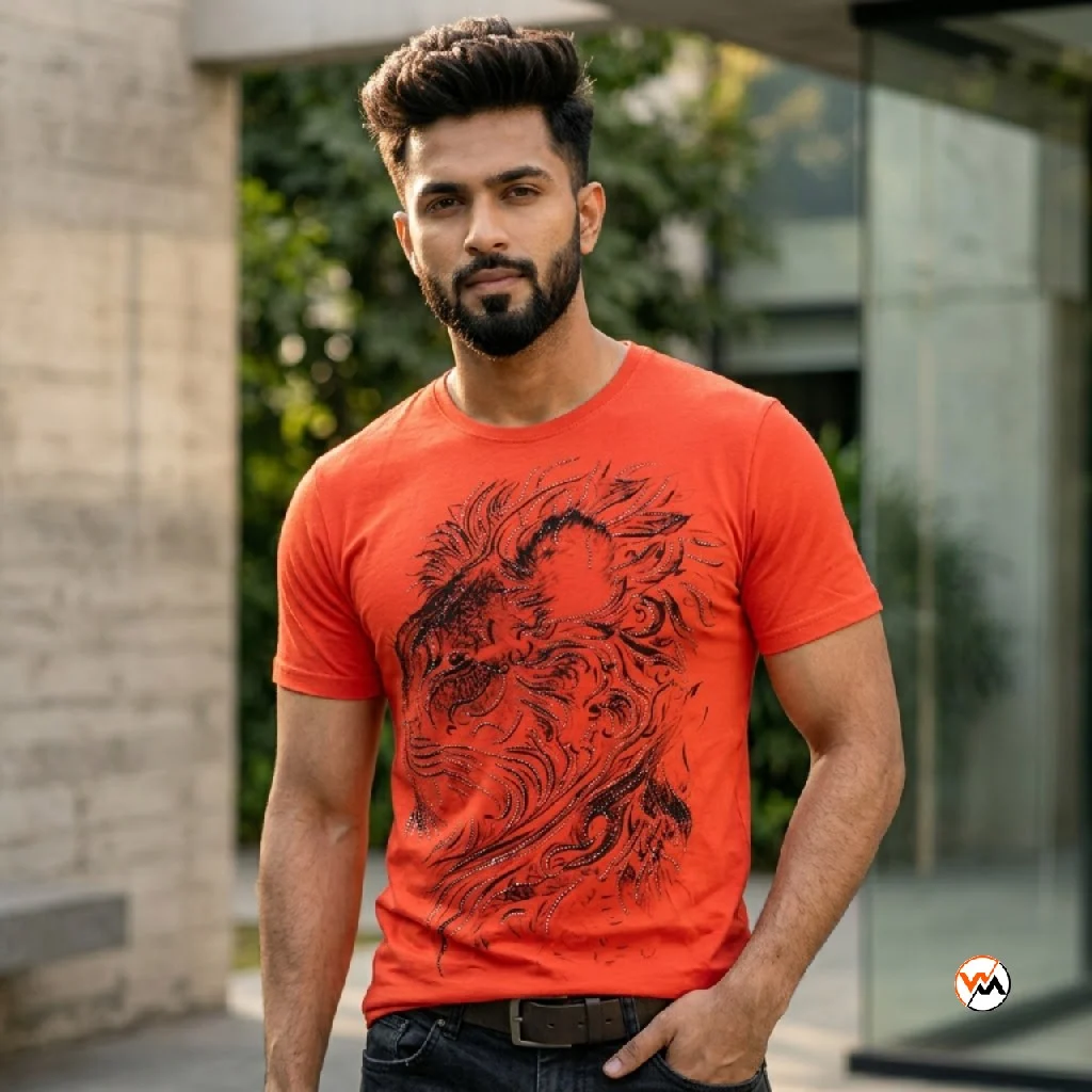 Ultimate Graphic Print T Shirt for Men in Orange – Graphic Print T Shirt Ultimate Graphic Print T-Shirt for Men in Orange – Graphic Print T-Shirt – photo 1