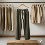 Ultimate green linen trousers featuring a relaxed straight-leg style for men – green linen trousers – photo 1