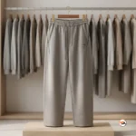 Ultimate grey trousers for men featuring an essential casual style and comfortable elasticated waistband – grey trousers for men