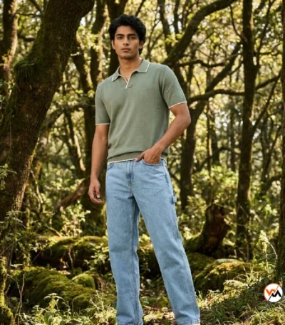 Ultimate light blue jeans for men with carpenter style pockets – light blue jeans – photo 1