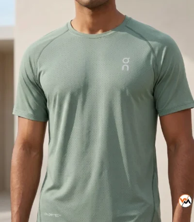 Ultimate mens t-shirt in sage green athletic style – mens t-shirt – photo 1