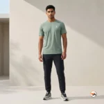 Ultimate mens t-shirt in sage green athletic style – mens t-shirt – photo 3