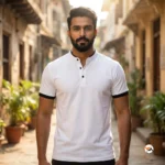 Ultimate Mens White T-Shirt With Contrast Trim – Mens White T-Shirt – photo 1