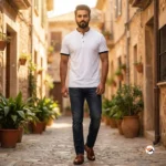 Ultimate Mens White T-Shirt With Contrast Trim – Mens White T-Shirt – photo 2