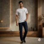 Ultimate white mens t-shirt featuring classic sporty branding and crew neck style for casual wear – white mens t-shirt – photo 2