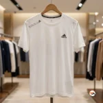 Ultimate white mens t-shirt featuring classic sporty branding and crew neck style for casual wear – white mens t-shirt – photo 4