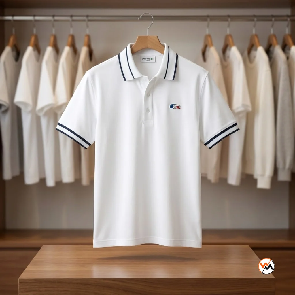 Ultimate white polo t shirt with classic contrast stripes for men – white polo t shirt Ultimate white polo t-shirt with classic contrast stripes for men – white polo t-shirt
