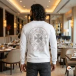 Ultimate White T-Shirt Featuring Embellished Cross Design – White T-Shirt – photo 3