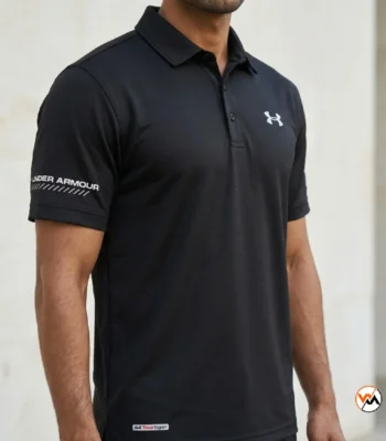 Under Armour Black Polo Shirt for Men – Black Polo Shirt – photo 1