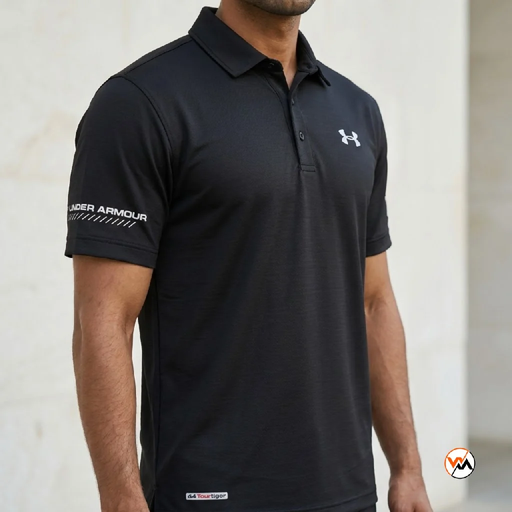 Under Armour Black Polo Shirt for Men – Black Polo Shirt Under Armour Black Polo Shirt for Men – Black Polo Shirt – photo 1