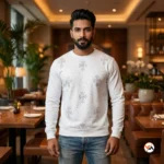 White Printed T-Shirt for Men - Exclusive Designer Style – White Printed T-Shirt – photo 2
