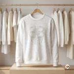 White Rhinestone Sweatshirt for Women – Rhinestone Sweatshirt – photo 1