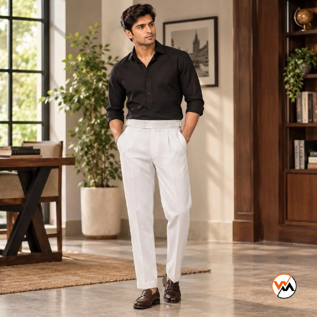 White trousers mens offer an elite addition to your formal wardrobe, combining classic tailoring with refined design elements. – white trousers mens White trousers mens offer an elite addition to your formal wardrobe, combining classic tailoring with refined design elements. – white trousers mens – photo 1