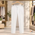 White trousers mens offer an elite addition to your formal wardrobe, combining classic tailoring with refined design elements. – white trousers mens – photo 2