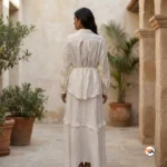 Womens co-ord set Timeless White Embroidered Ensemble – Womens co-ord set – photo 2
