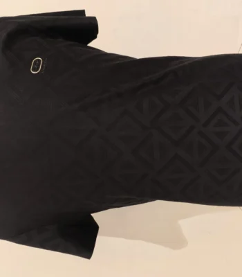 Black T-Shirt Featuring An Exclusive Geometric Pattern For Men – black t-shirt – photo 1