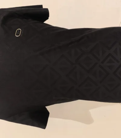 Black T-Shirt Featuring An Exclusive Geometric Pattern For Men – black t-shirt – photo 1