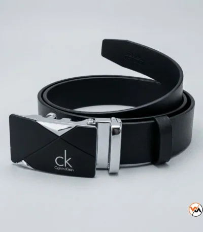 Calvin Klein mens leather belt with metal buckle – mens leather belt – photo 1