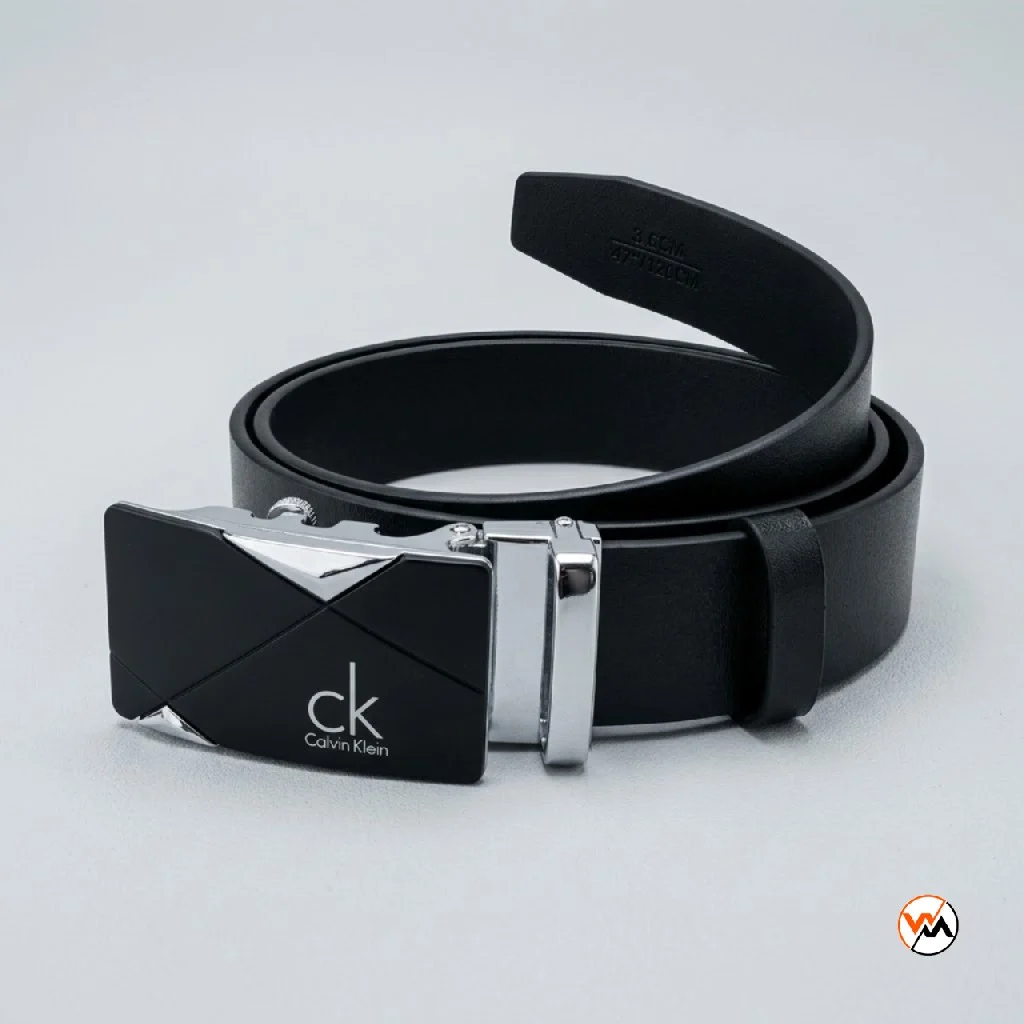 Calvin Klein mens leather belt with metal buckle – mens leather belt – photo 1